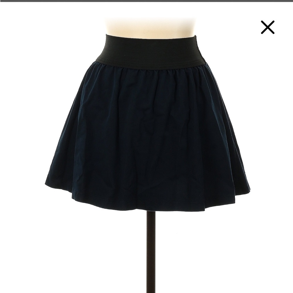 Navy and black mini skirt